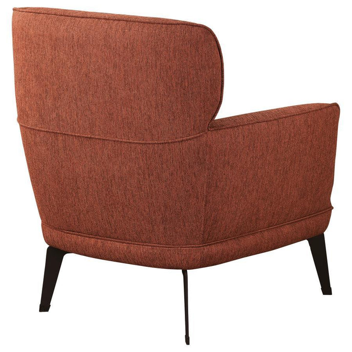Andrea - Upholstered Crecent Arm Accent Chair - Orange Arm Chair modern furniture Contempo Furniture