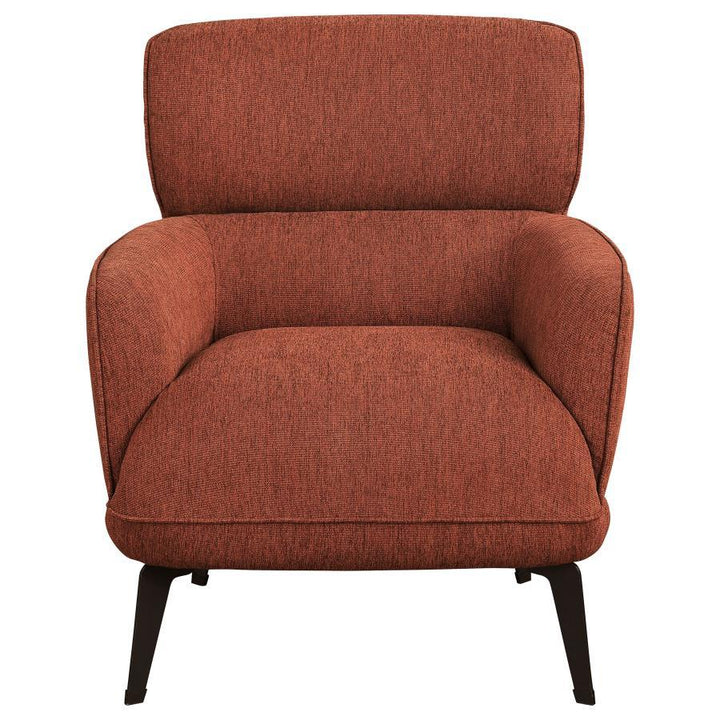 Andrea - Upholstered Crecent Arm Accent Chair - Orange Arm Chair modern furniture Contempo Furniture