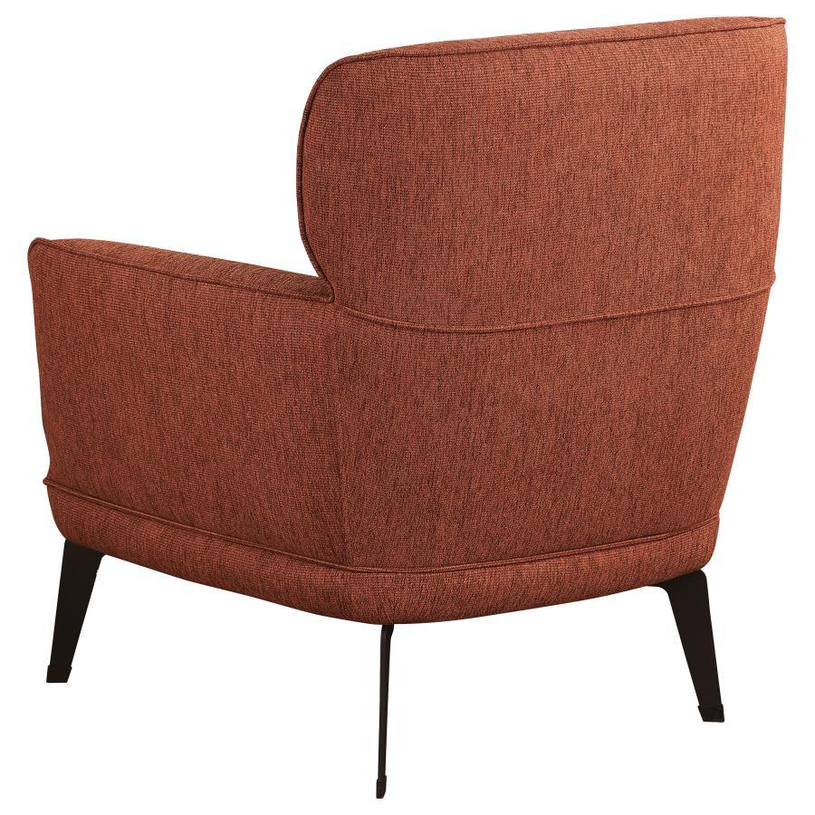 Andrea - Upholstered Crecent Arm Accent Chair - Orange Arm Chair modern furniture Contempo Furniture