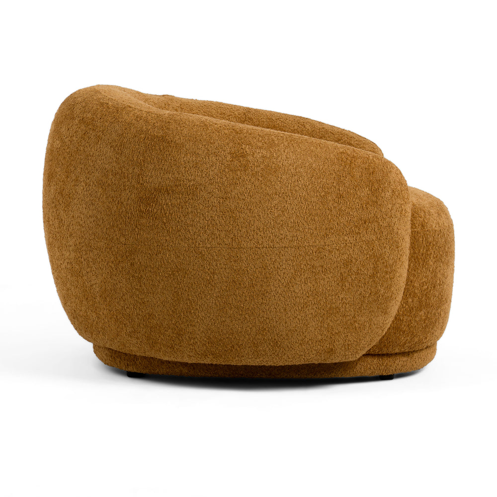 Andrew - Modern Orange Fabric Swivel Accent Chair - View 7