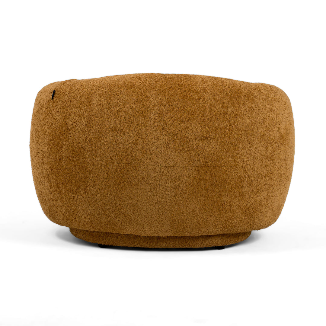 Andrew - Modern Orange Fabric Swivel Accent Chair