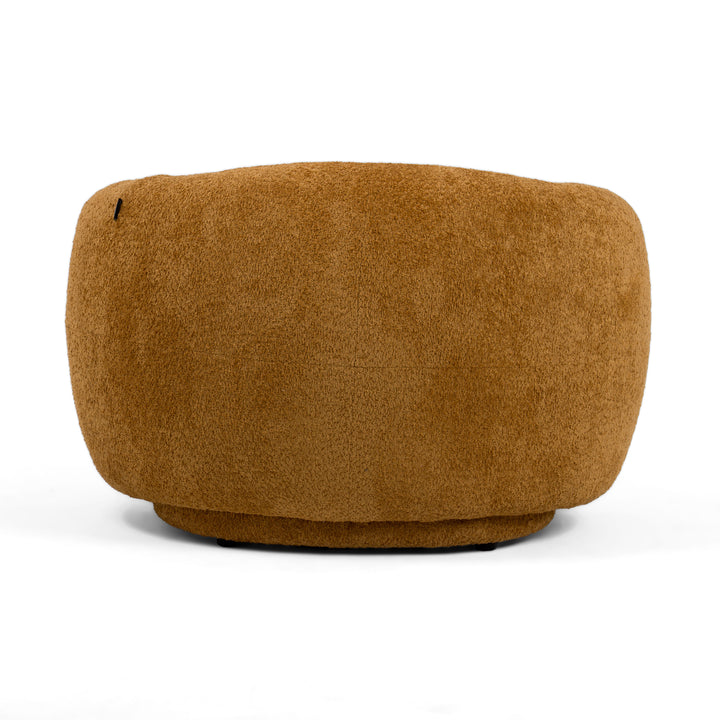 Andrew - Modern Orange Fabric Swivel Accent Chair