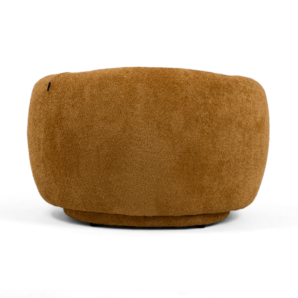 Andrew - Modern Orange Fabric Swivel Accent Chair - View 8