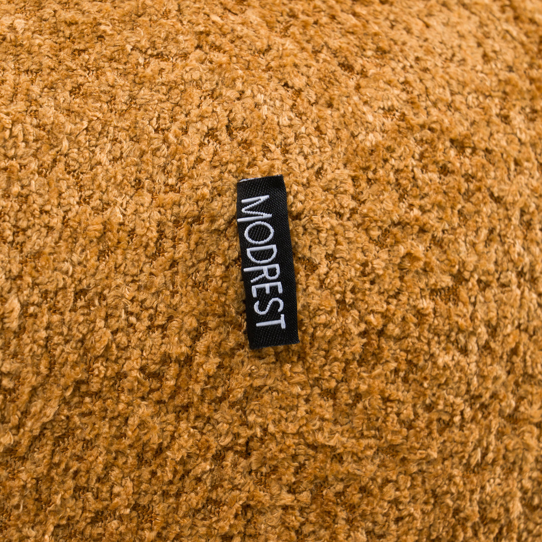 Andrew - Modern Orange Fabric Swivel Accent Chair