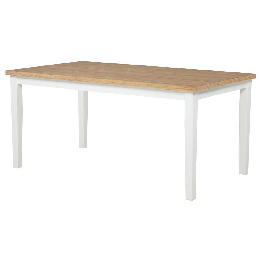 Andrews - 66" Rectangular Dining Table - Light Ash And White Dining Table modern furniture Contempo Furniture
