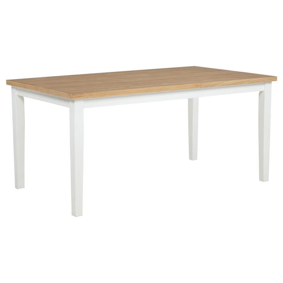 Andrews - 7 Piece Rectangular Dining Set - White And Light Ash 7 - Piece Dining Room Set modern furniture Contempo Furniture