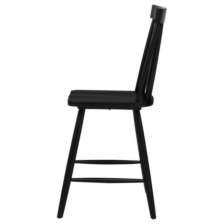 Andrews - Windsor Counter Height Dining Side Chair (Set of 2) - Black Chair Set modern furniture Contempo Furniture