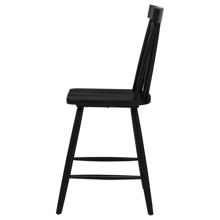 Andrews - Windsor Counter Height Dining Side Chair (Set of 2) - Black Chair Set modern furniture Contempo Furniture
