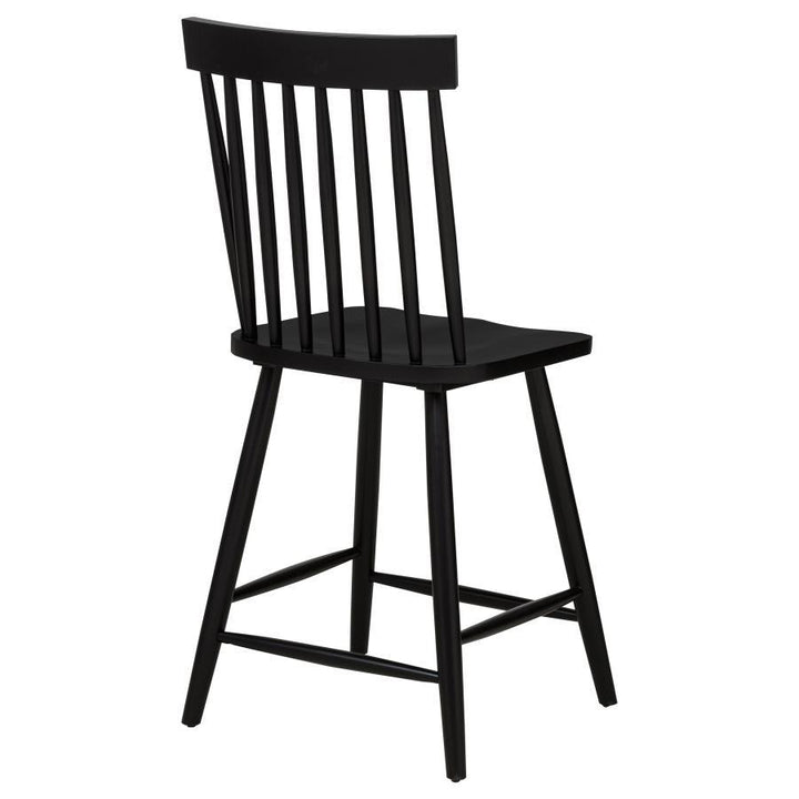 Andrews - Windsor Counter Height Dining Side Chair (Set of 2) - Black Chair Set modern furniture Contempo Furniture