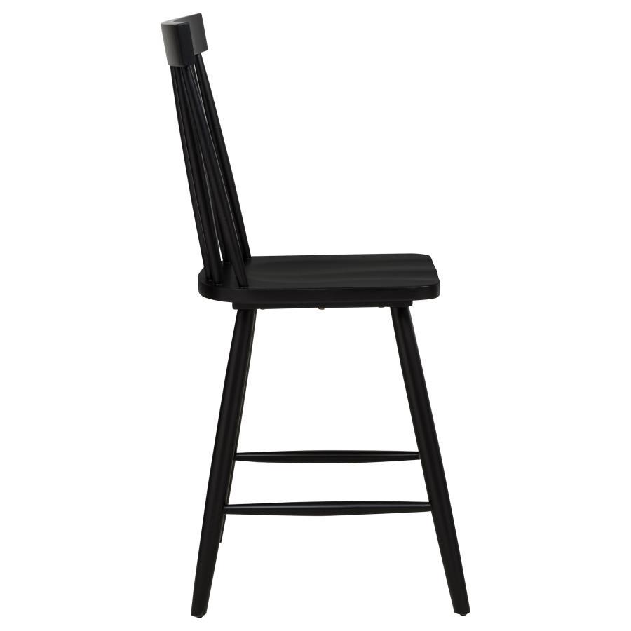 Andrews - Windsor Counter Height Dining Side Chair (Set of 2) - Black Chair Set modern furniture Contempo Furniture