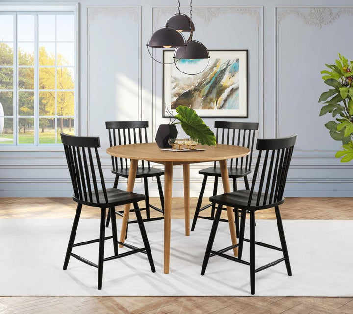 Andrews - Windsor Counter Height Dining Side Chair (Set of 2) - Black Chair Set modern furniture Contempo Furniture