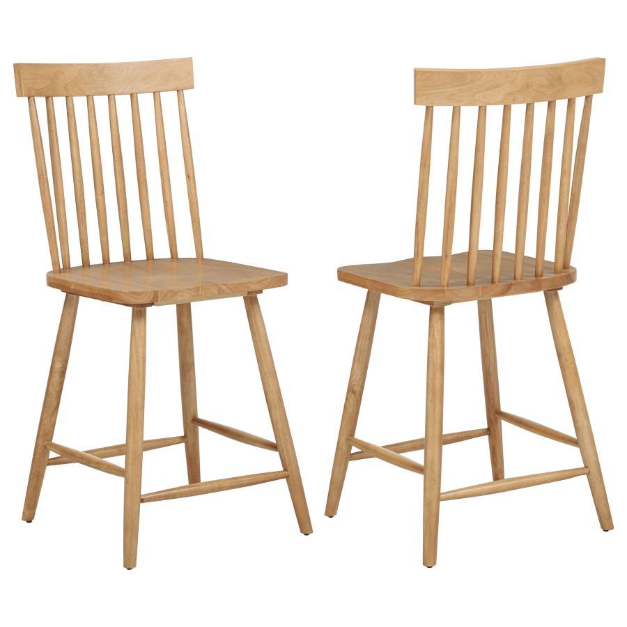 Andrews - Windsor Counter Height Dining Side Chair (Set of 2) - Light Ash Chair Set modern furniture Contempo Furniture