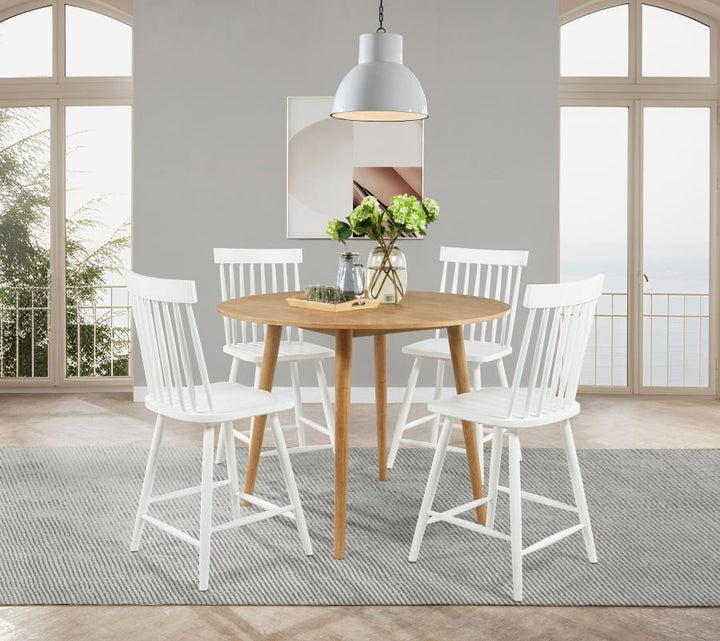 Andrews - Windsor Counter Height Dining Side Chair (Set of 2) - White Chair Set modern furniture Contempo Furniture