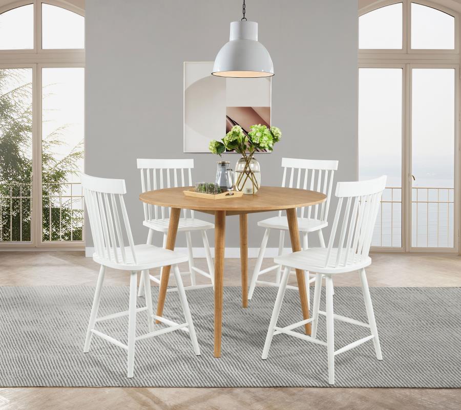 Andrews - Windsor Counter Height Dining Side Chair (Set of 2) - White Chair Set modern furniture Contempo Furniture