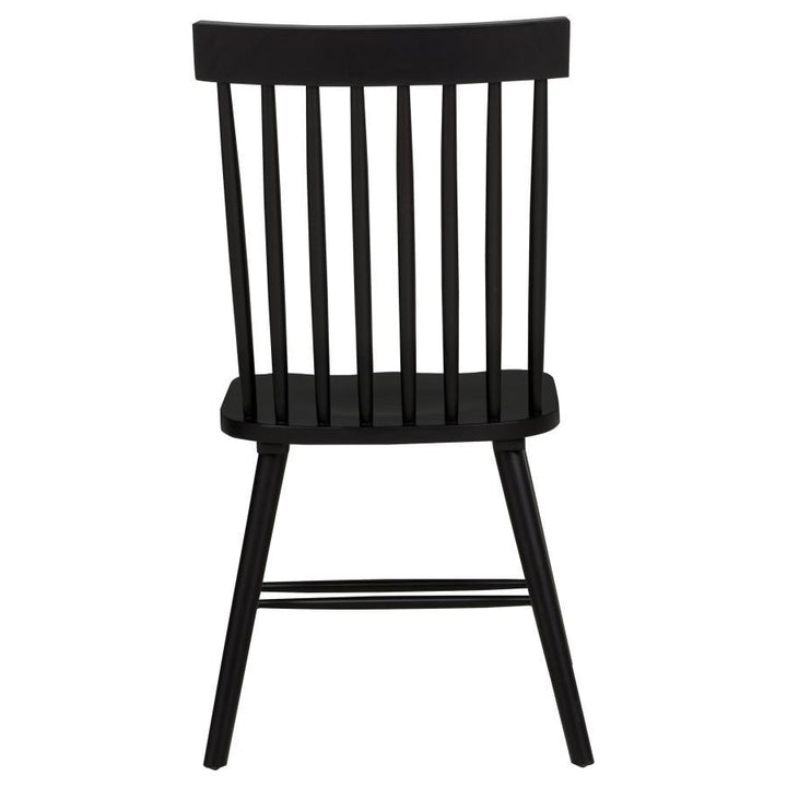 Andrews - Windsor Spindle Back Dining Side Chair (Set of 2) - Black Chair Set modern furniture Contempo Furniture