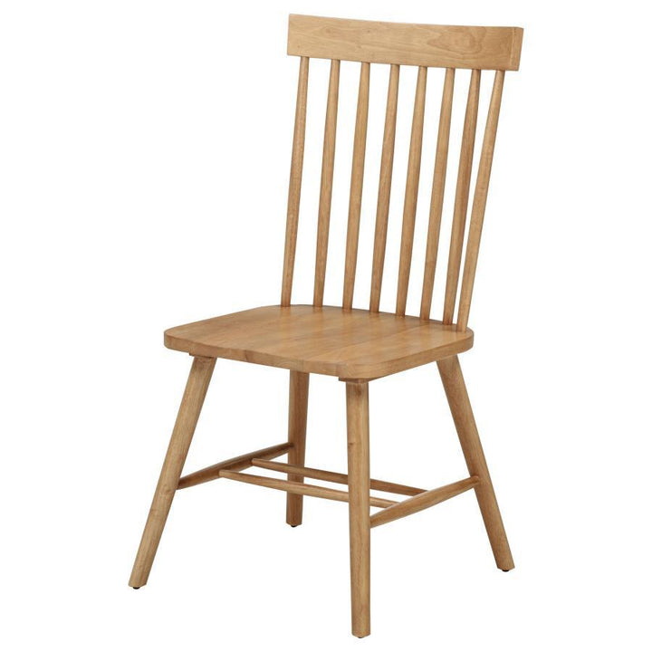 Andrews - Windsor Spindle Back Dining Side Chair (Set of 2) - Light Ash Chair Set modern furniture Contempo Furniture