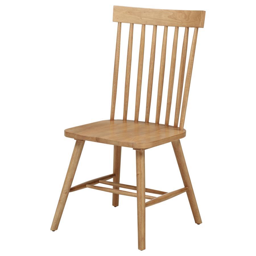Andrews - Windsor Spindle Back Dining Side Chair (Set of 2) - Light Ash Chair Set modern furniture Contempo Furniture