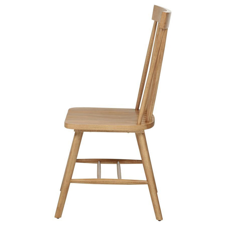 Andrews - Windsor Spindle Back Dining Side Chair (Set of 2) - Light Ash Chair Set modern furniture Contempo Furniture