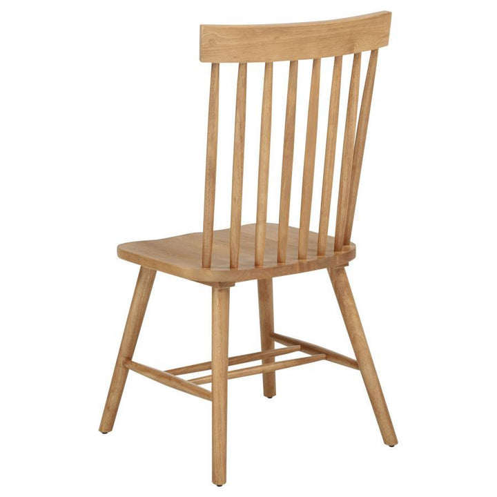 Andrews - Windsor Spindle Back Dining Side Chair (Set of 2) - Light Ash Chair Set modern furniture Contempo Furniture