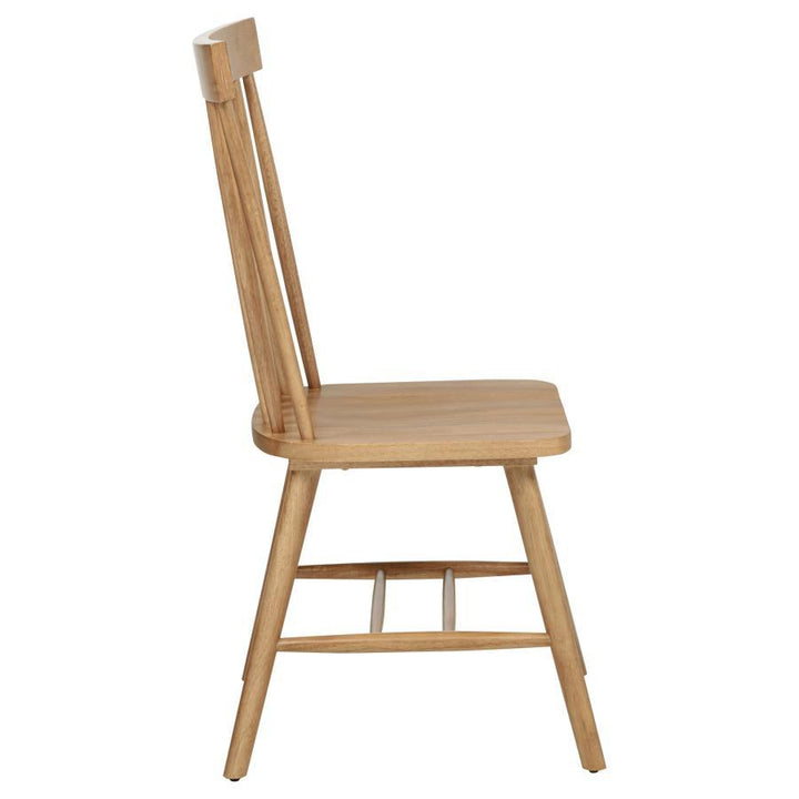 Andrews - Windsor Spindle Back Dining Side Chair (Set of 2) - Light Ash Chair Set modern furniture Contempo Furniture