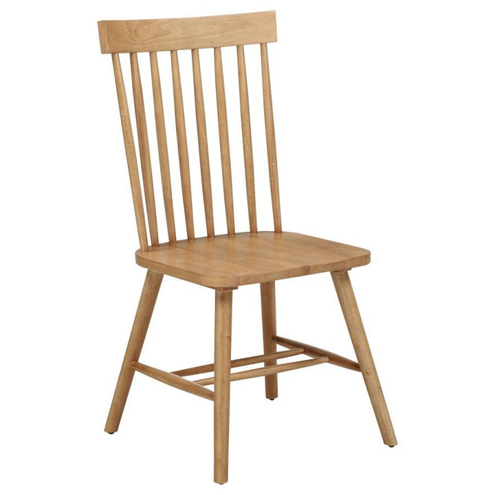 Andrews - Windsor Spindle Back Dining Side Chair (Set of 2) - Light Ash Chair Set modern furniture Contempo Furniture