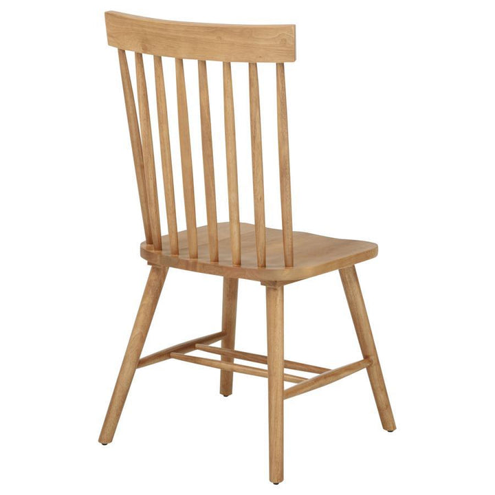 Andrews - Windsor Spindle Back Dining Side Chair (Set of 2) - Light Ash Chair Set modern furniture Contempo Furniture