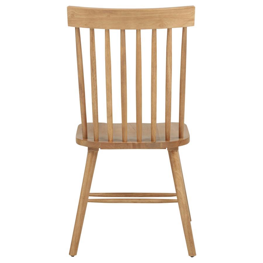Andrews - Windsor Spindle Back Dining Side Chair (Set of 2) - Light Ash Chair Set modern furniture Contempo Furniture