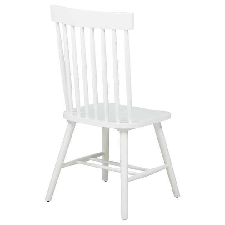 Andrews - Windsor Spindle Back Dining Side Chair (Set of 2) - White Chair Set modern furniture Contempo Furniture