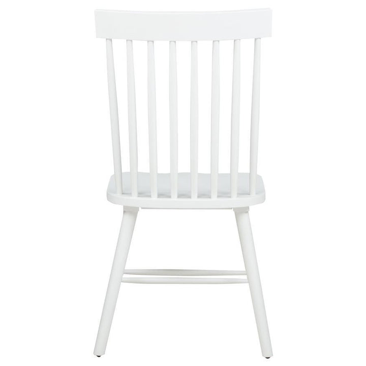 Andrews - Windsor Spindle Back Dining Side Chair (Set of 2) - White Chair Set modern furniture Contempo Furniture