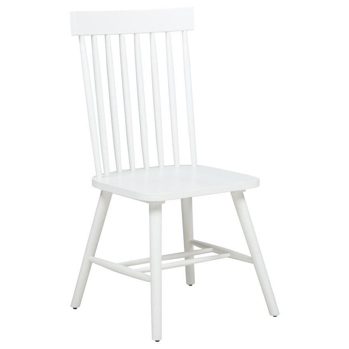 Andrews - Windsor Spindle Back Dining Side Chair (Set of 2) - White Chair Set modern furniture Contempo Furniture