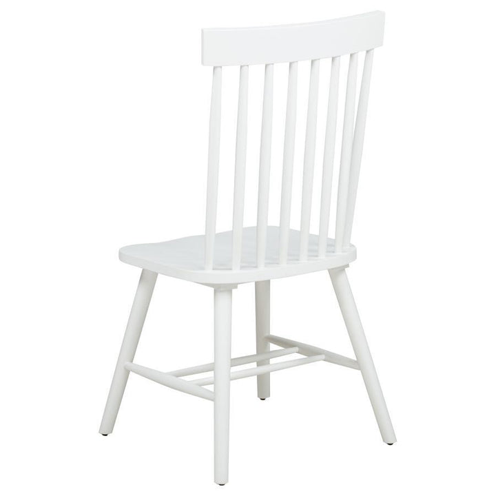 Andrews - Windsor Spindle Back Dining Side Chair (Set of 2) - White Chair Set modern furniture Contempo Furniture