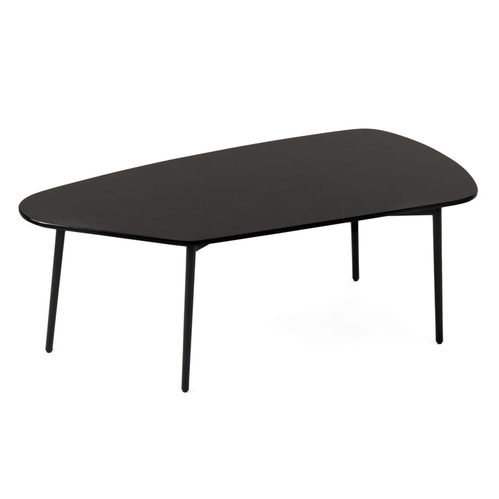Andros - Black Marble + Black Metal Coffee Table