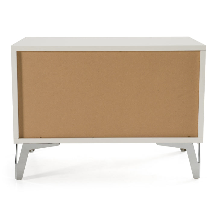 Angela - Italian Modern White Nightstand