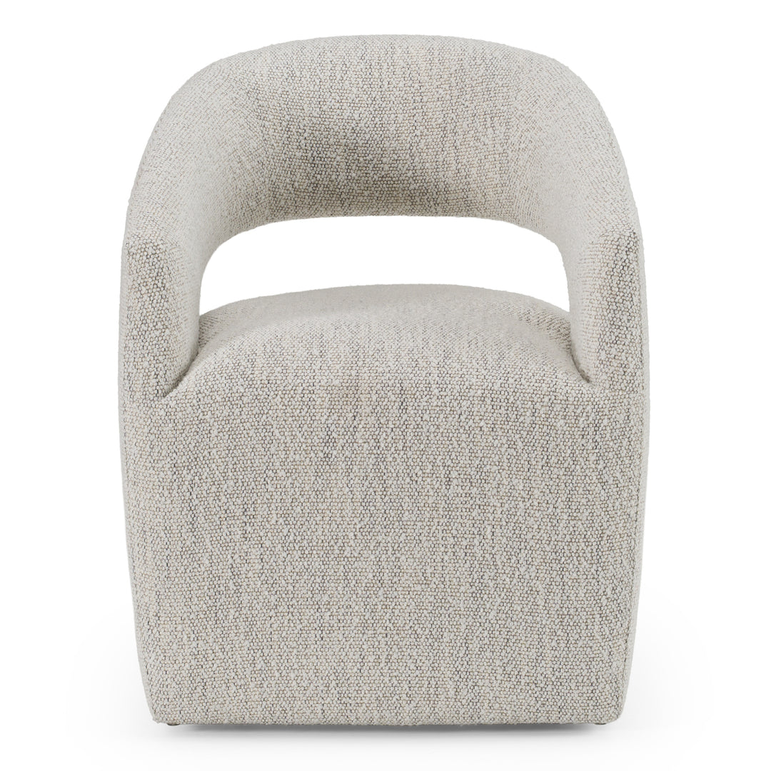 Angie  Modern Beige Fabric Dining Chair