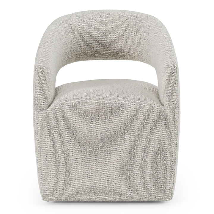 Angie  Modern Beige Fabric Dining Chair