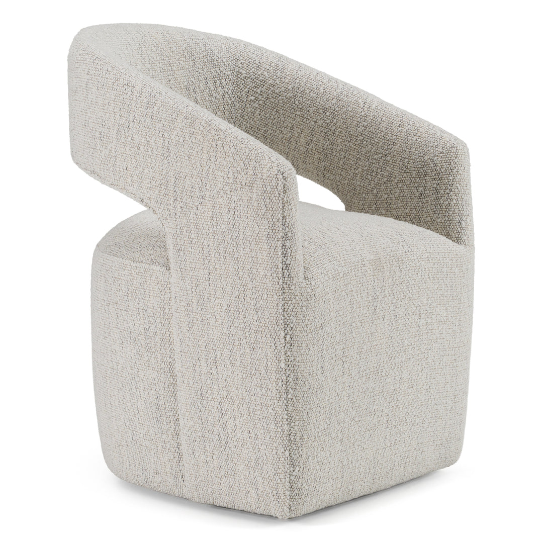 Angie  Modern Beige Fabric Dining Chair
