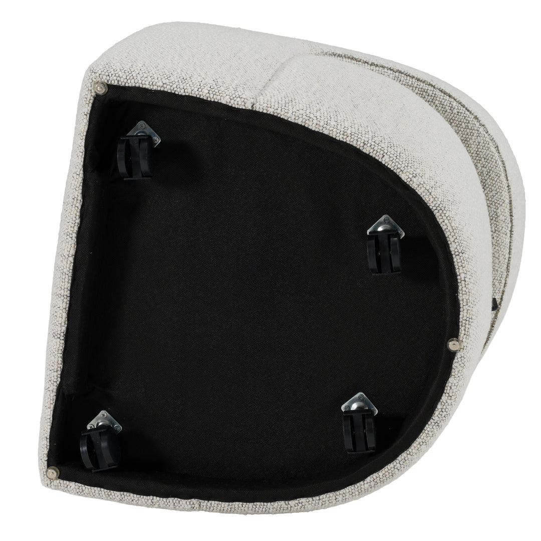 Angie  Modern Beige Fabric Dining Chair