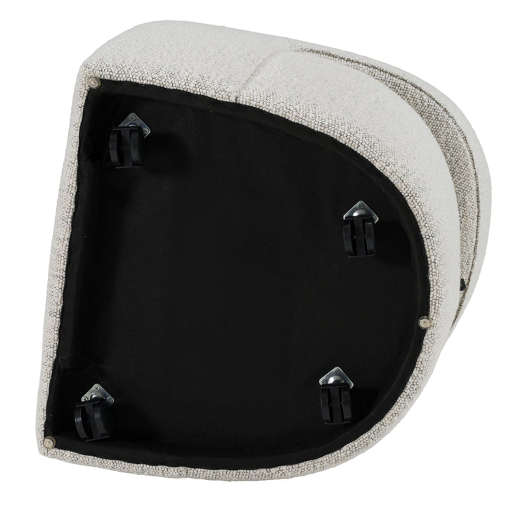 Angie  Modern Beige Fabric Dining Chair