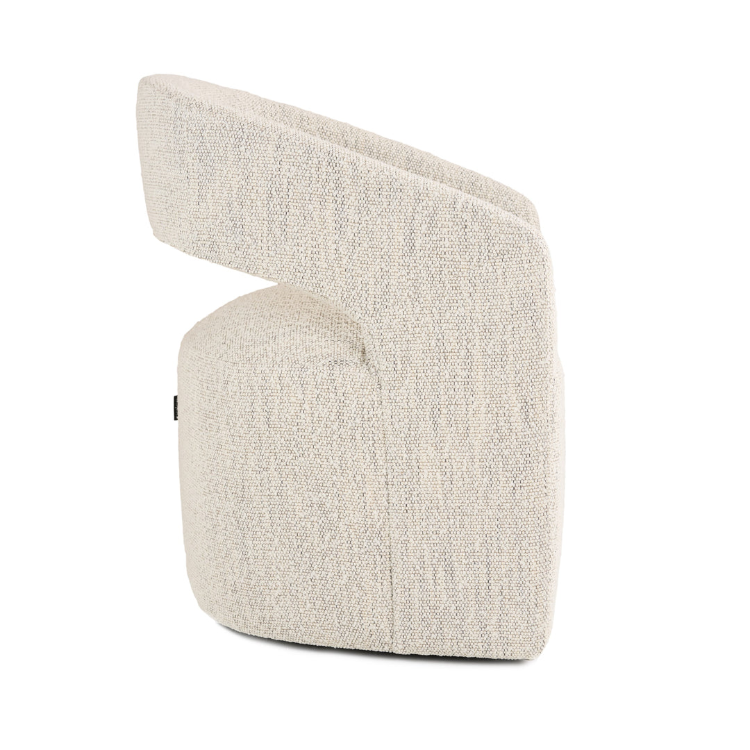 Angie  Modern Beige Fabric Dining Chair