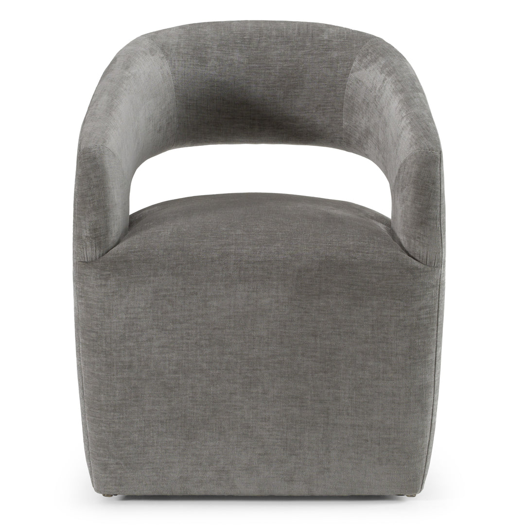 Angie  Modern Grey Fabric Dining Chair