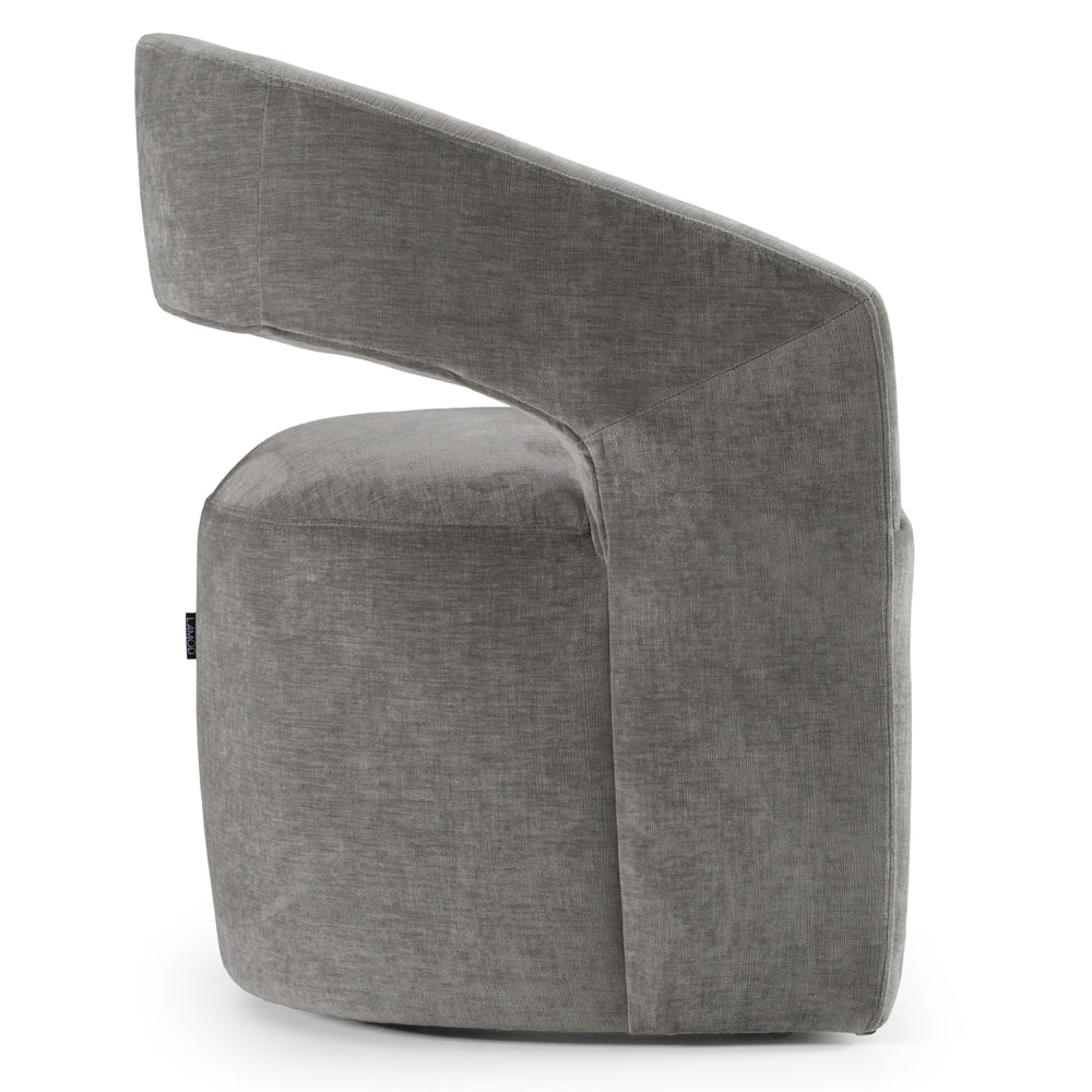 Angie - Modern Grey Fabric Dining Chair - View 4
