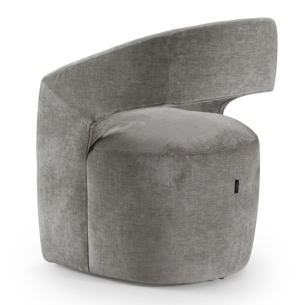 Angie - Modern Grey Fabric Dining Chair - View 10