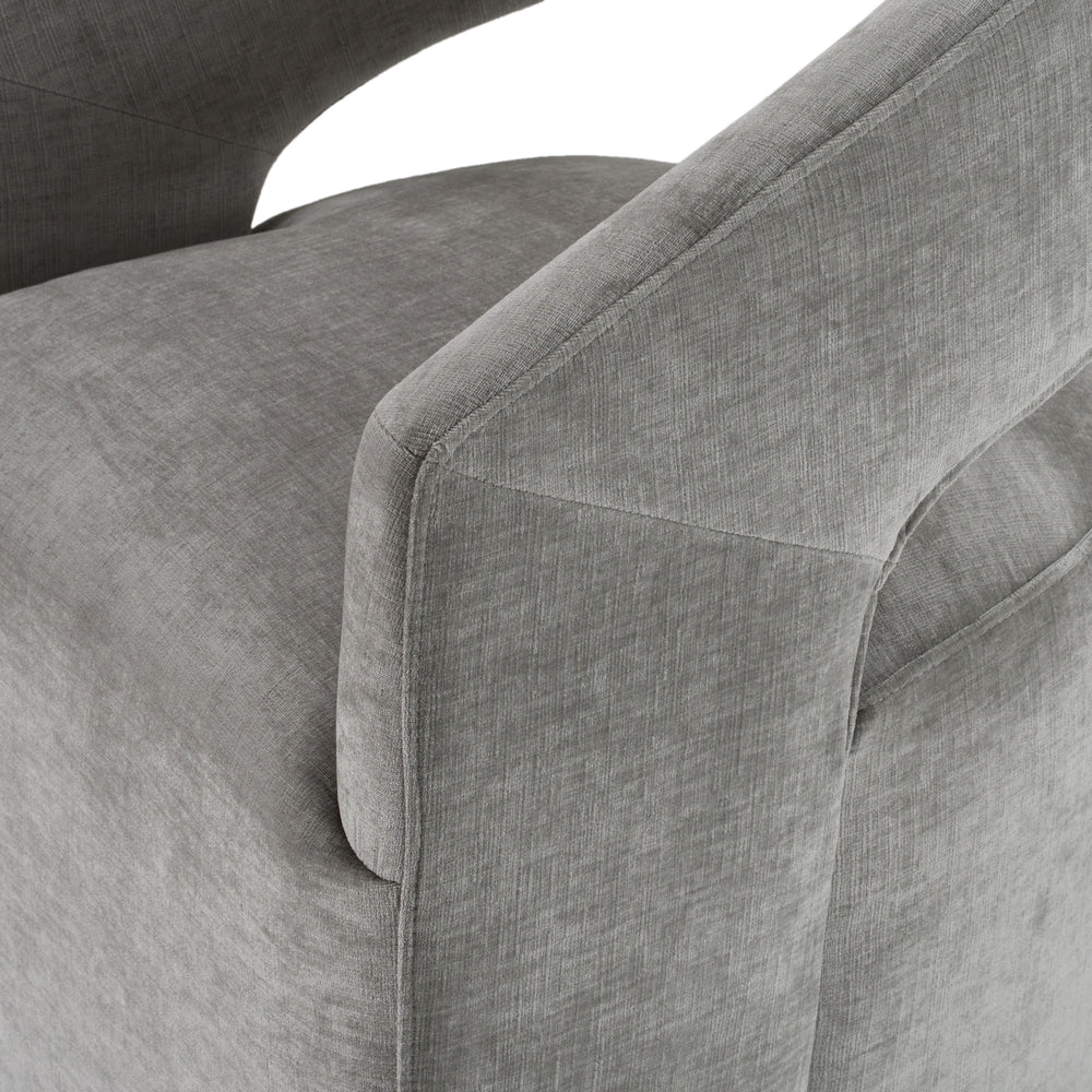 Angie - Modern Grey Fabric Dining Chair - View 6