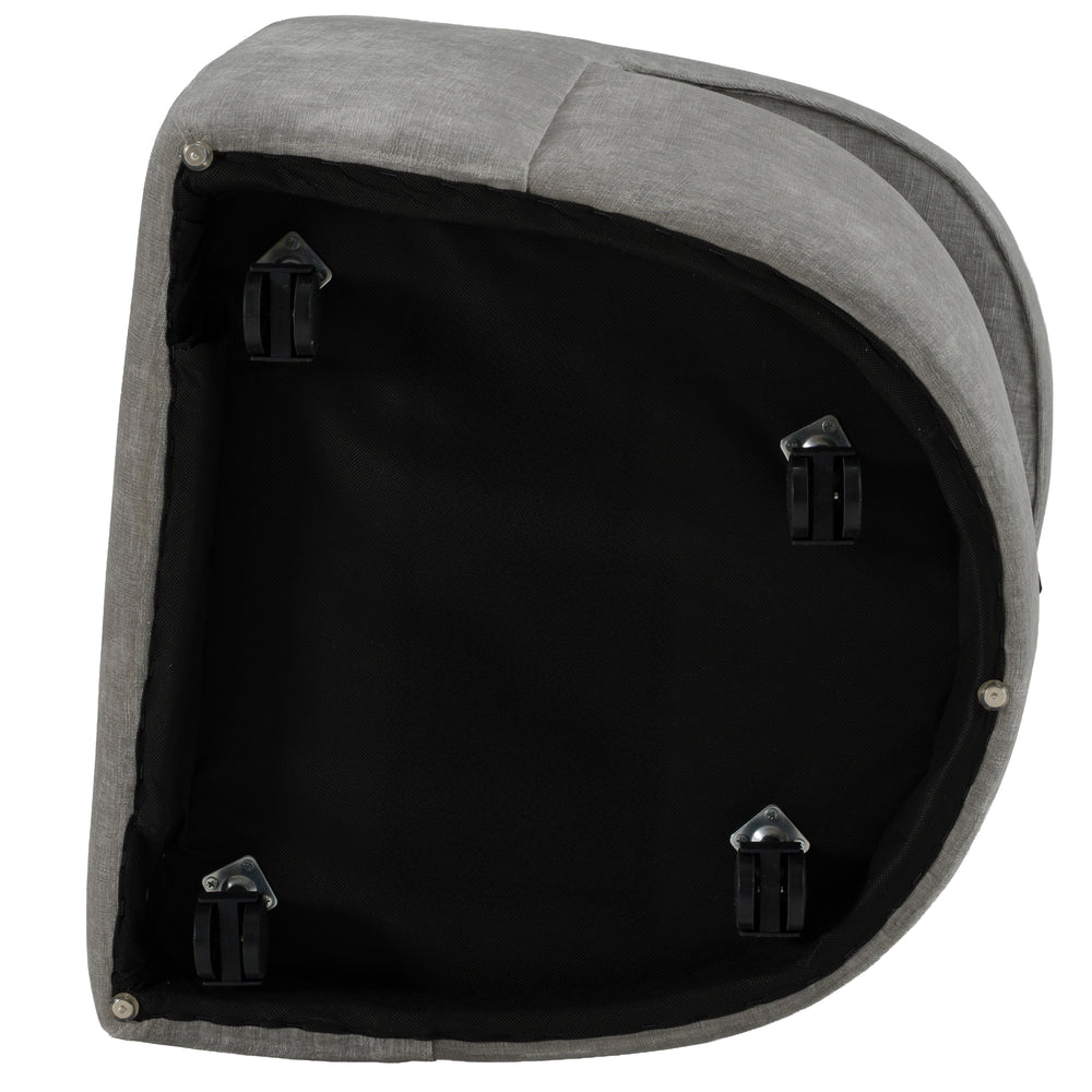 Angie - Modern Grey Fabric Dining Chair - View 8