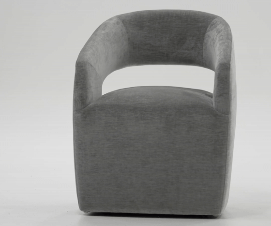 Angie  Modern Grey Fabric Dining Chair