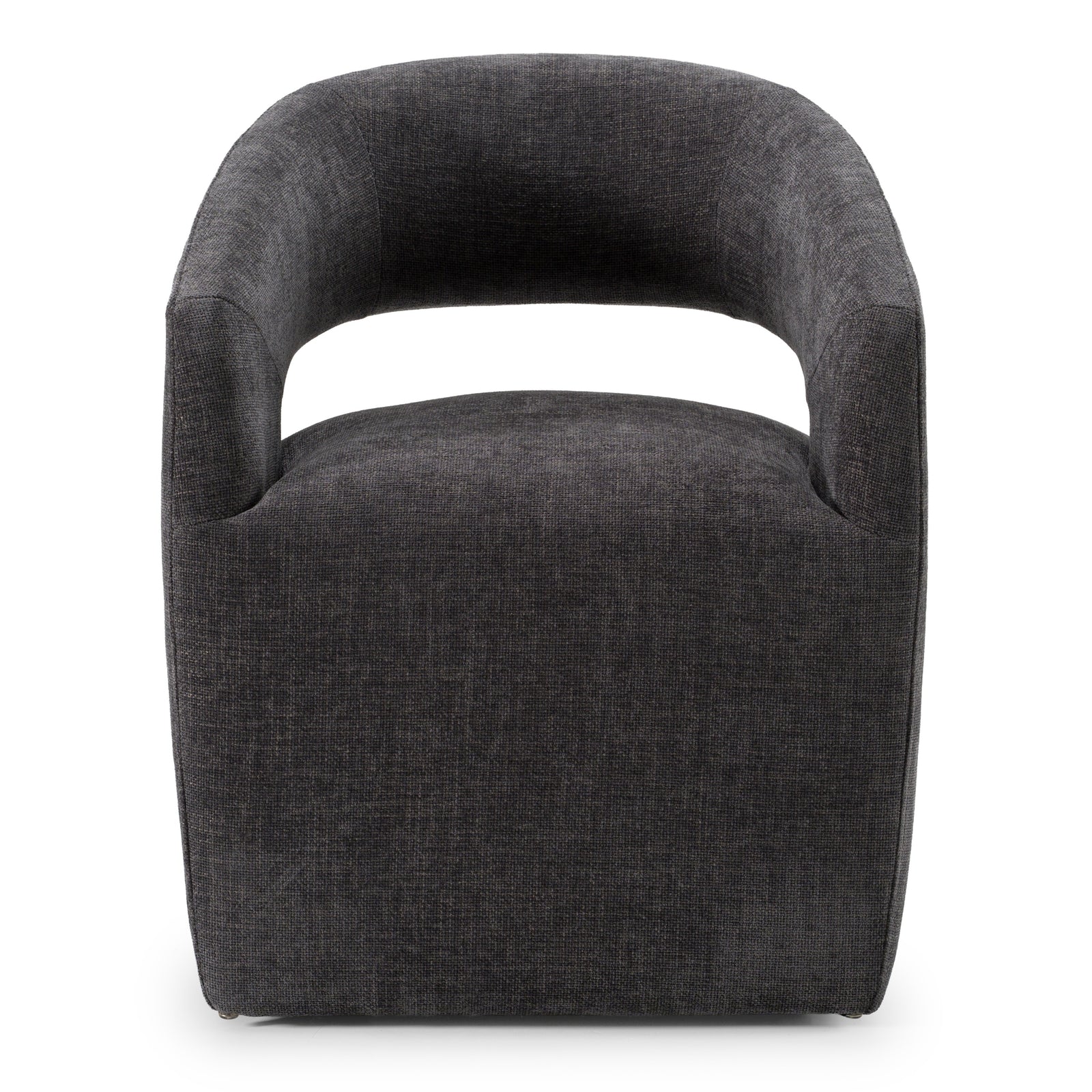 Angie - Modern Dark Grey Fabric Dining Chair