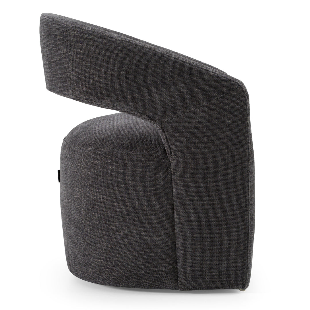 Angie  Modern Dark Grey Fabric Dining Chair