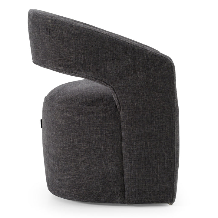 Angie  Modern Dark Grey Fabric Dining Chair