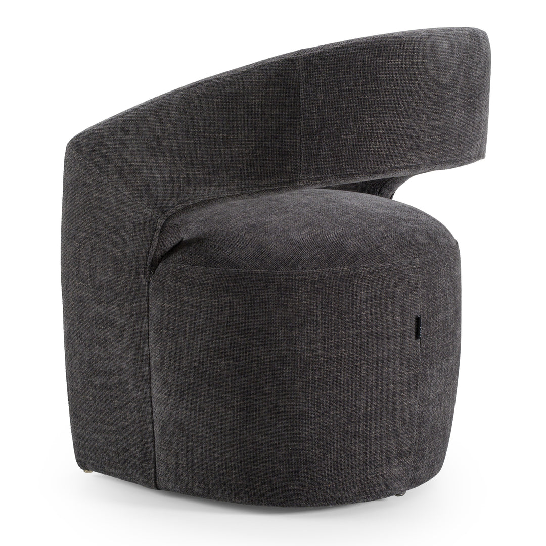 Angie  Modern Dark Grey Fabric Dining Chair