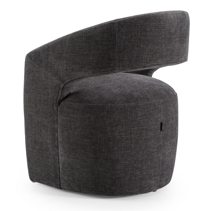 Angie  Modern Dark Grey Fabric Dining Chair